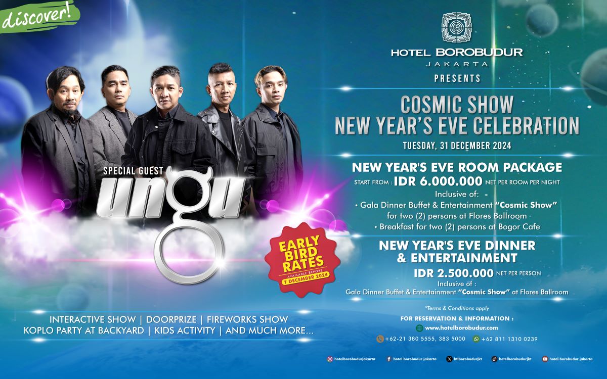 NYE Cosmic Show at Hotel Borobudur Jakarta