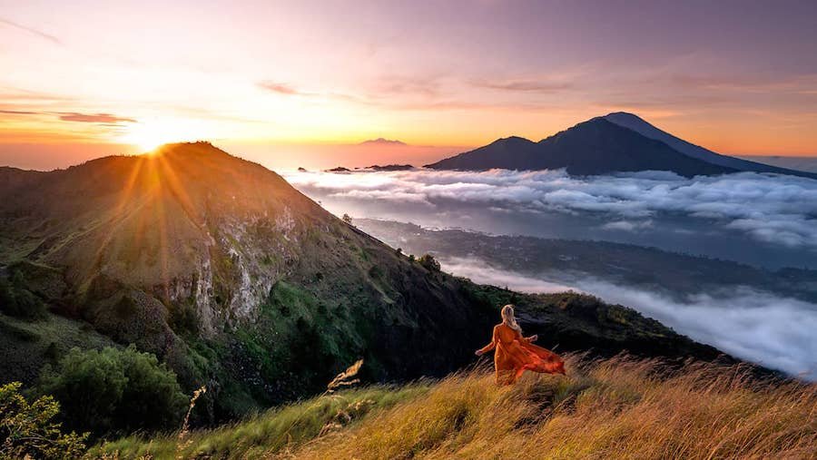 hiking the batur