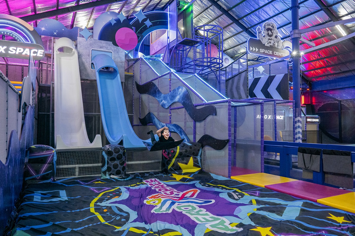 indoor playground with slides