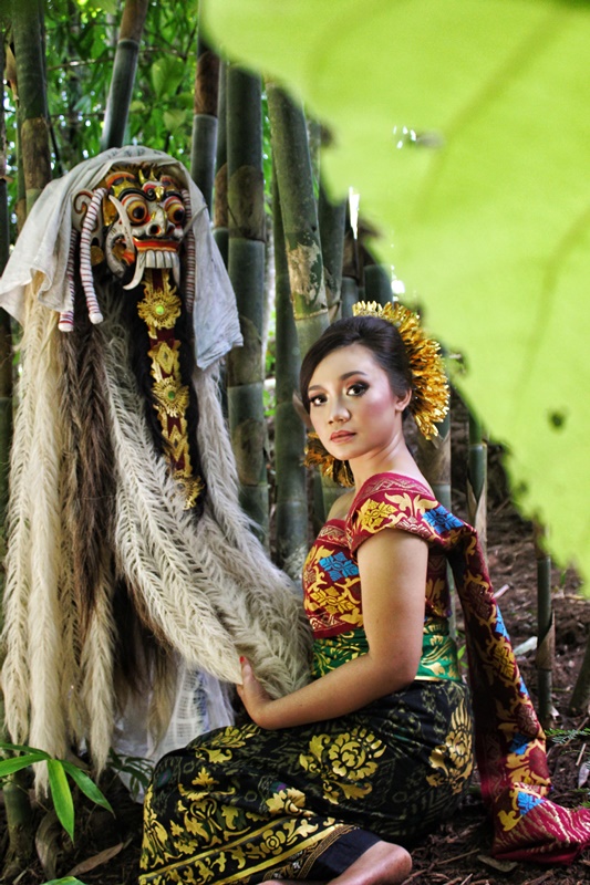 Woman with Rangda Mask