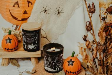 BOEMI Botanicals' Spooky Season Collection: Natural Scented Candle Pumpkin Candle