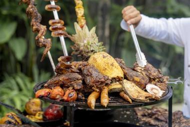 BBQ Banquet Under The Stars: Splendid Buffet and Cultural Entertainment of Seminyak Eats at Makase Restaurant, Hotel Indigo Bali Seminyak Beach